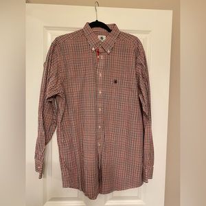 Large Southern Proper Red and Black Men’s Button down